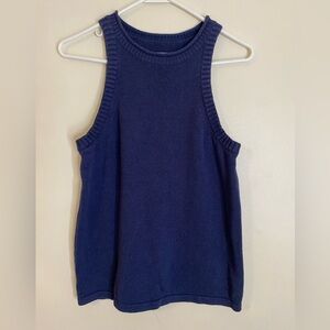 The Normal Brand Navy Blue Chunky knit Vest Top small